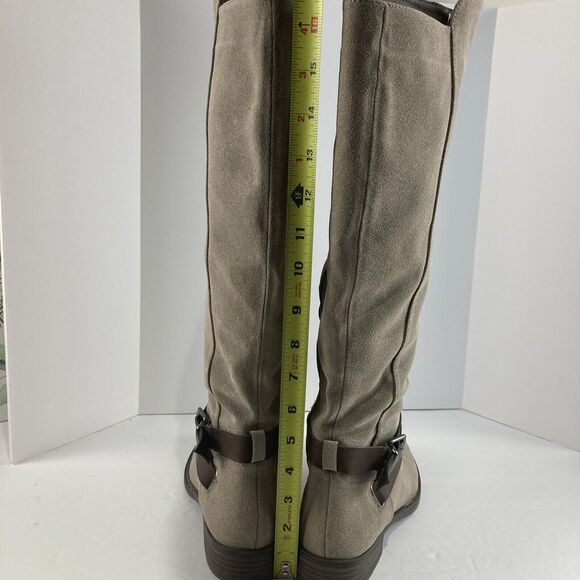 Limelight Hailey Riding Taupe Buckle Boots Sz 7 Knee High Festival Fashion - Picture 8 of 14